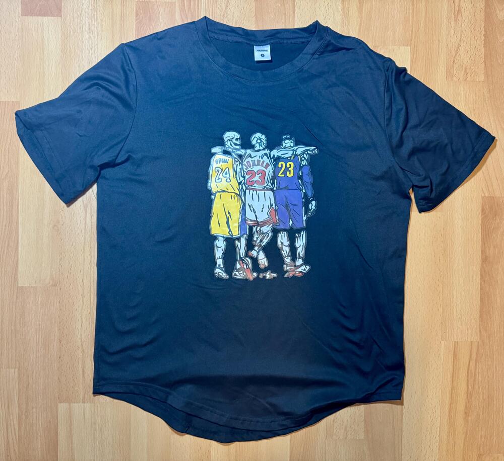 Legends Basketball Shirt Mens Small Kobe Jordan LeBron 23 24 NBA Graphic Tee